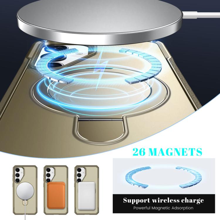 For Samsung Galaxy S24 5G / S25 5G Skin Feel Magnetic Holder MagSafe Phone Case