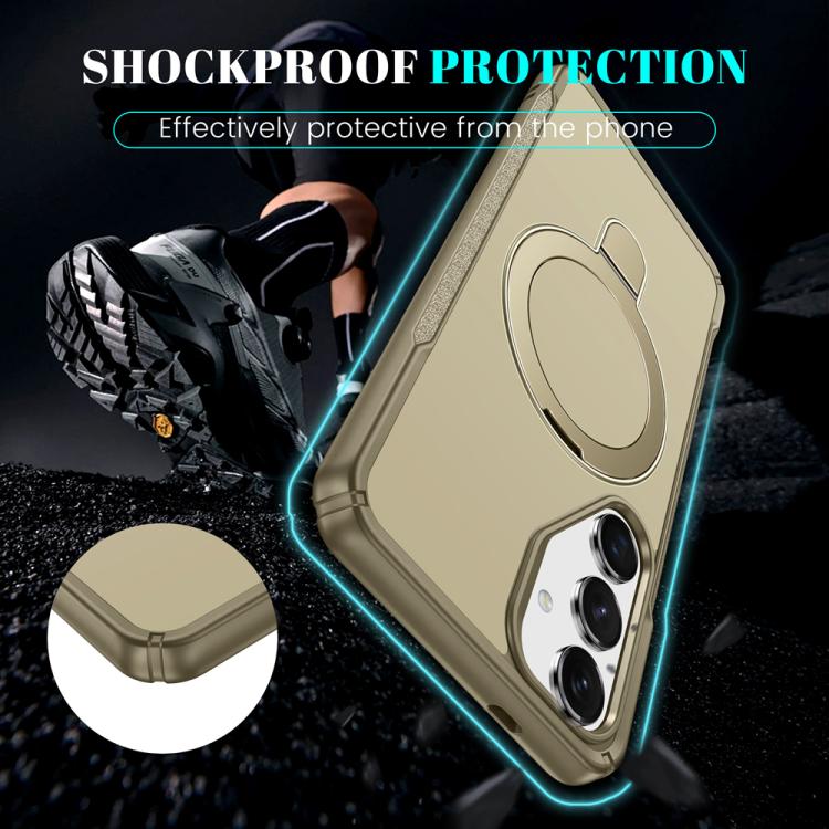 For Samsung Galaxy S24 5G / S25 5G Skin Feel Magnetic Holder MagSafe Phone Case