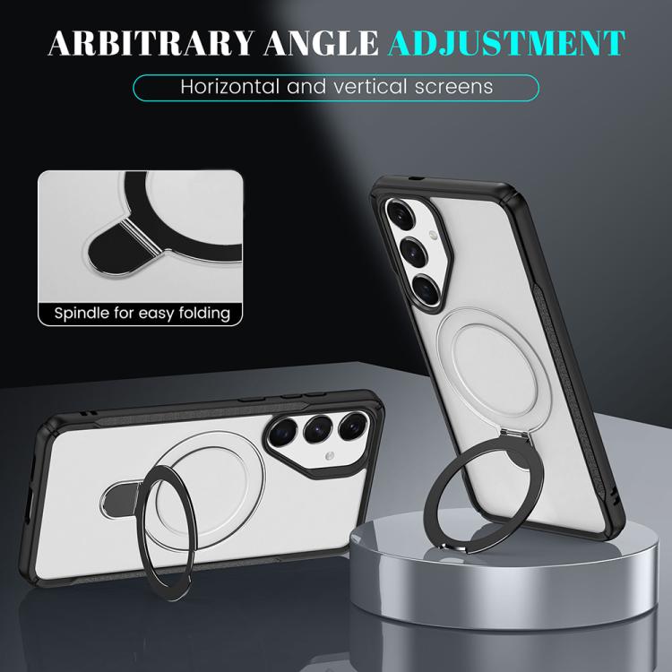 For Samsung Galaxy S24 5G / S25 5G Skin Feel Magnetic Holder MagSafe Phone Case