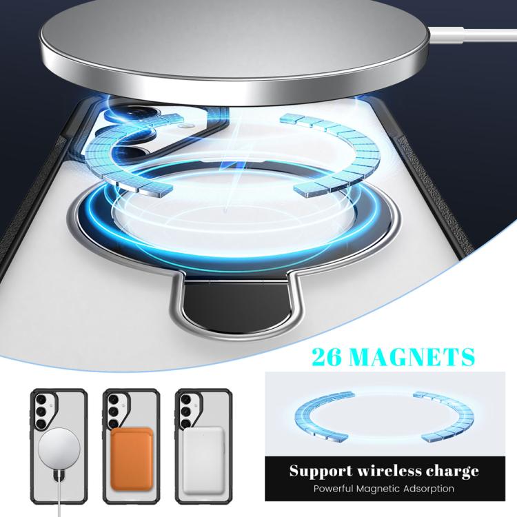 For Samsung Galaxy S24 5G / S25 5G Skin Feel Magnetic Holder MagSafe Phone Case