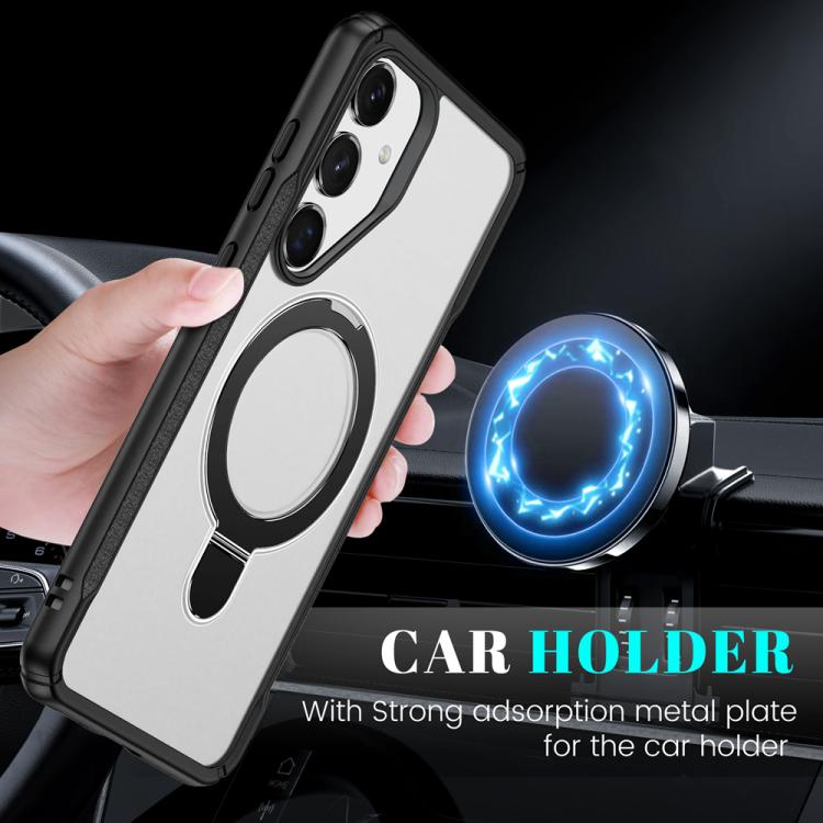 For Samsung Galaxy S24 5G / S25 5G Skin Feel Magnetic Holder MagSafe Phone Case