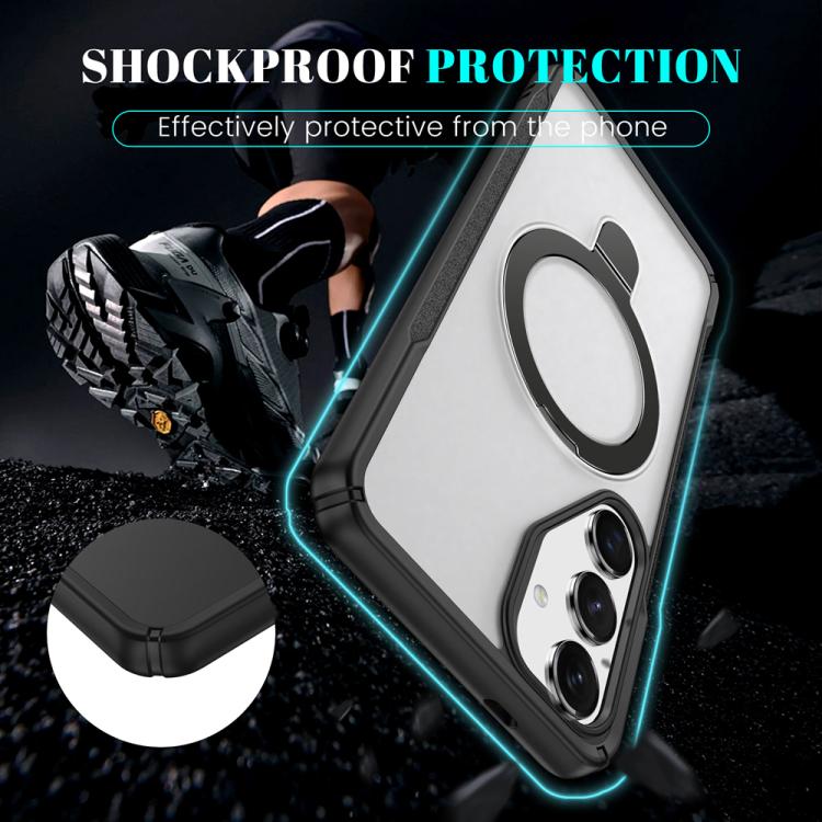 For Samsung Galaxy S24 5G / S25 5G Skin Feel Magnetic Holder MagSafe Phone Case