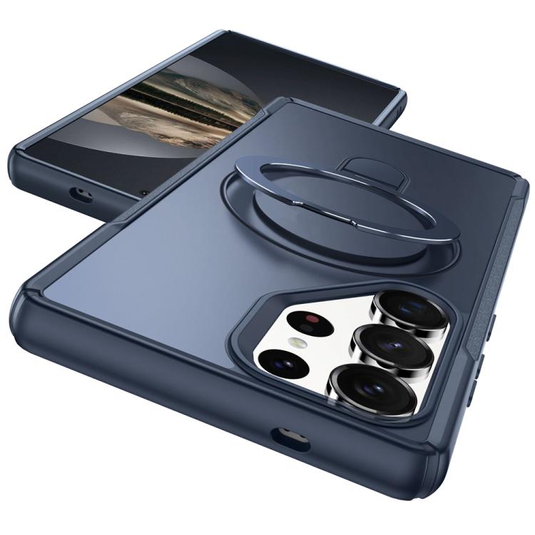 For Samsung Galaxy S25 Ultra 5G Skin Feel Magnetic Holder MagSafe Phone Case