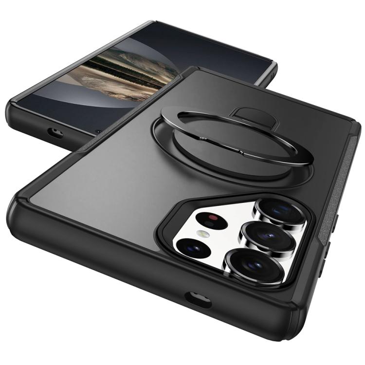 For Samsung Galaxy S25 Ultra 5G Skin Feel Magnetic Holder MagSafe Phone Case