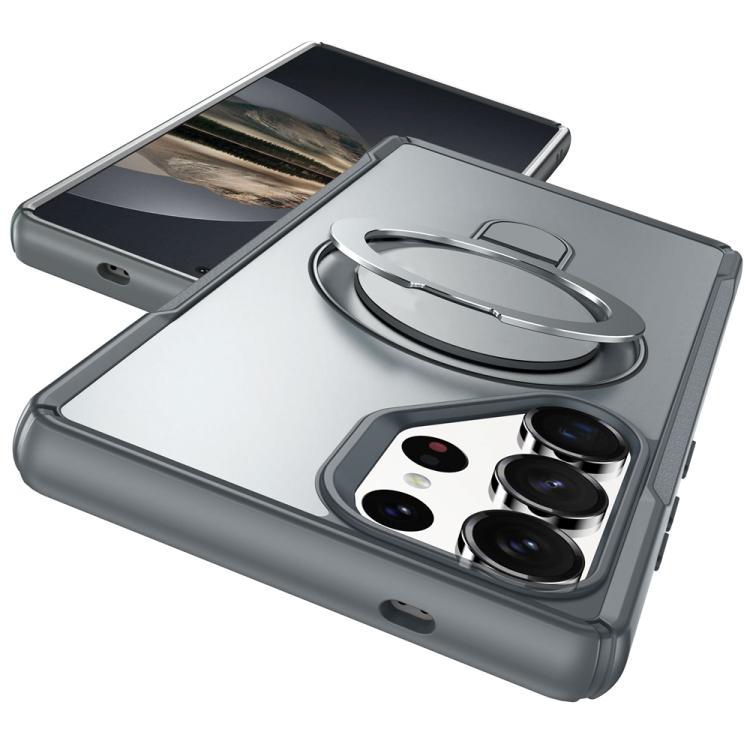 For Samsung Galaxy S25 Ultra 5G Skin Feel Magnetic Holder MagSafe Phone Case