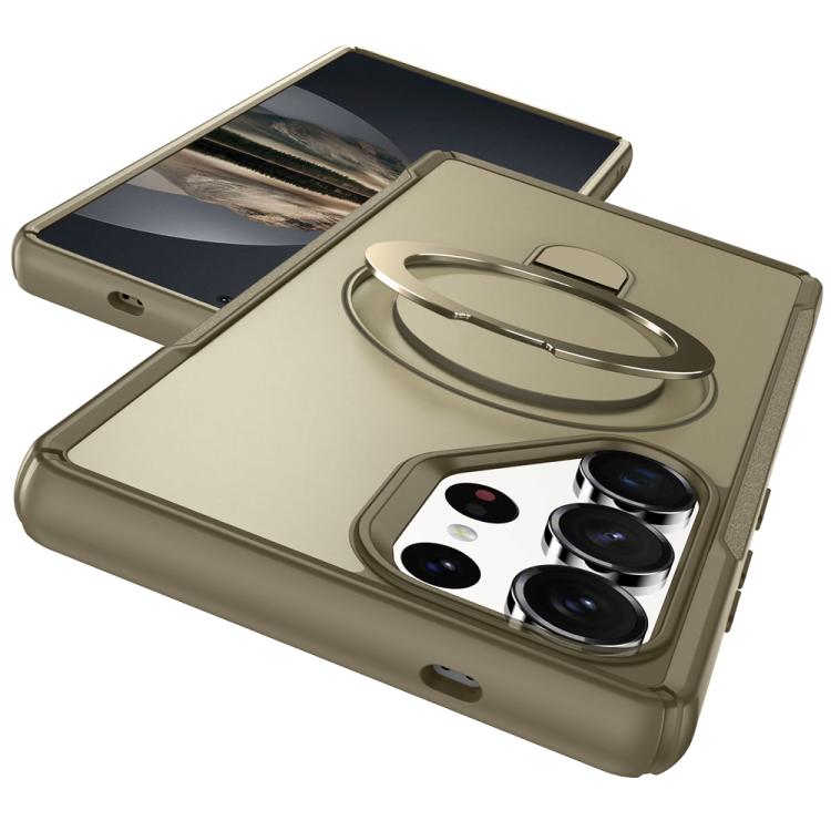 For Samsung Galaxy S25 Ultra 5G Skin Feel Magnetic Holder MagSafe Phone Case
