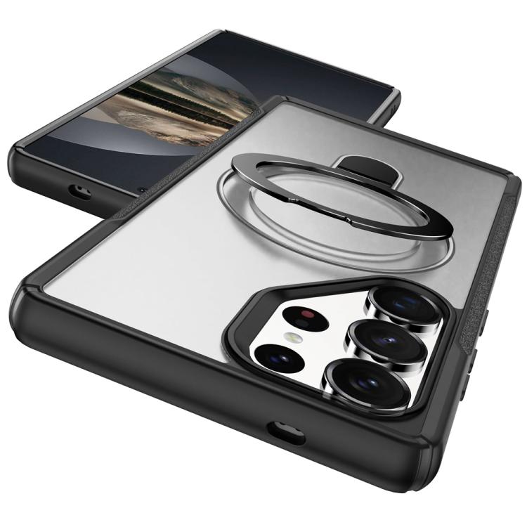 For Samsung Galaxy S25 Ultra 5G Skin Feel Magnetic Holder MagSafe Phone Case
