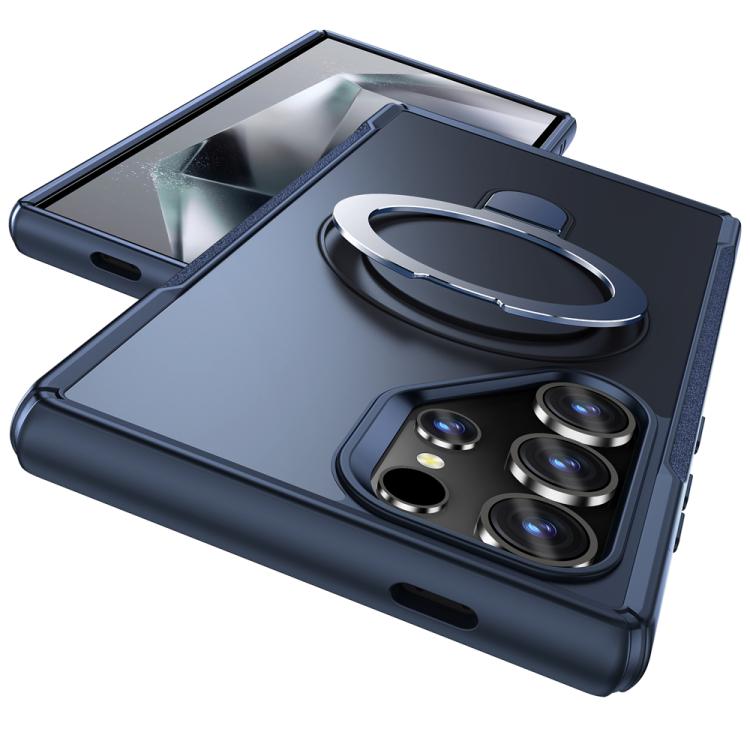 For Samsung Galaxy S24 Ultra 5G Skin Feel Magnetic Holder MagSafe Phone Case