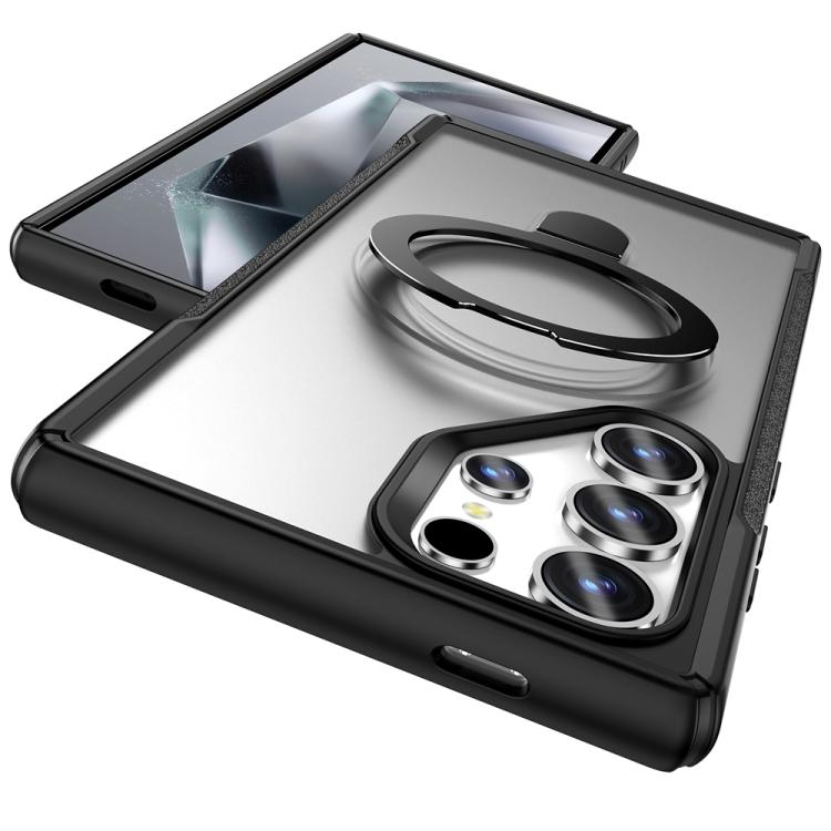 For Samsung Galaxy S24 Ultra 5G Skin Feel Magnetic Holder MagSafe Phone Case