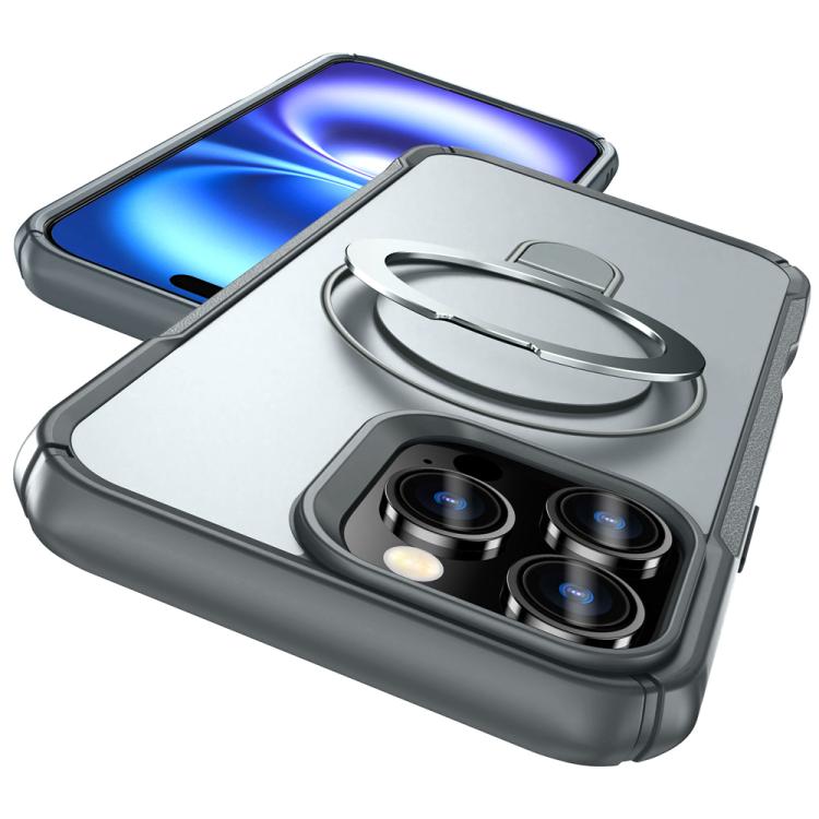 For iPhone 16 Pro Skin Feel Magnetic Holder MagSafe Phone Case