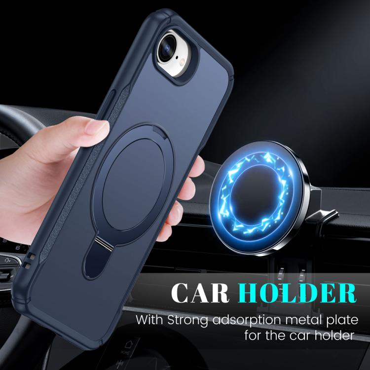 For iPhone 17e / 16e Skin Feel Magnetic Holder MagSafe Phone Case