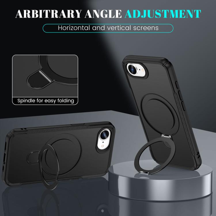 For iPhone 17e / 16e Skin Feel Magnetic Holder MagSafe Phone Case