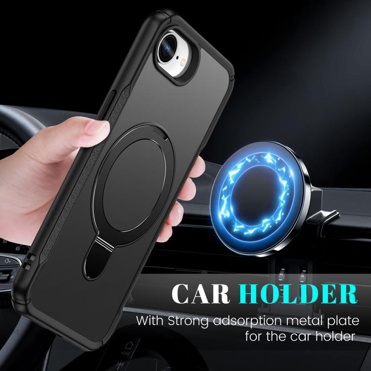 For iPhone 17e / 16e Skin Feel Magnetic Holder MagSafe Phone Case