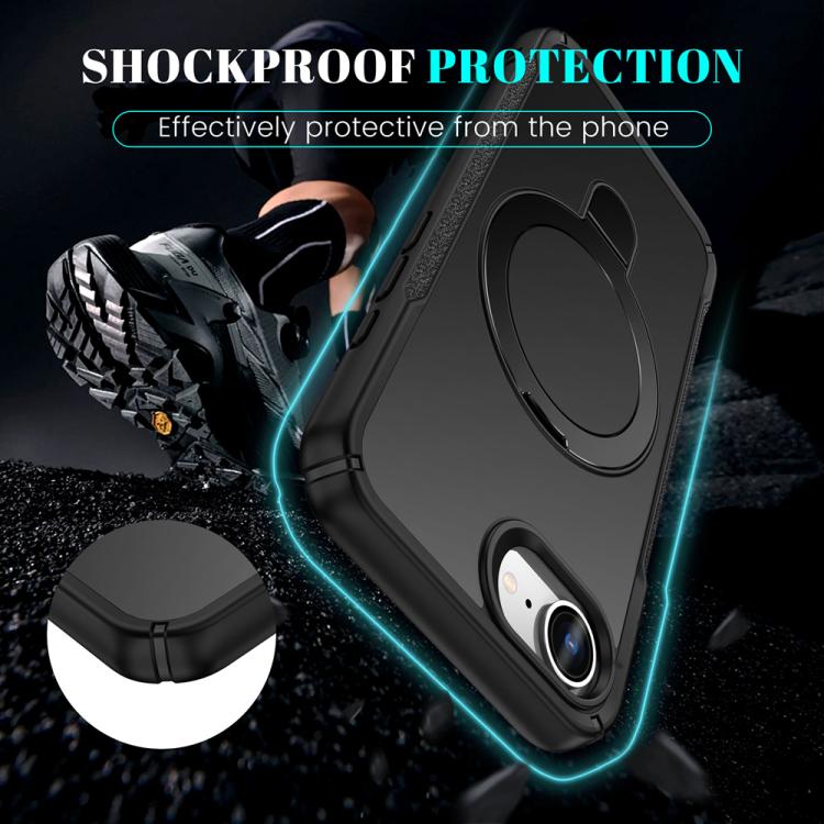 For iPhone 17e / 16e Skin Feel Magnetic Holder MagSafe Phone Case