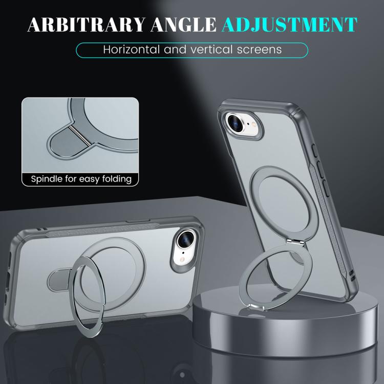 For iPhone 17e / 16e Skin Feel Magnetic Holder MagSafe Phone Case