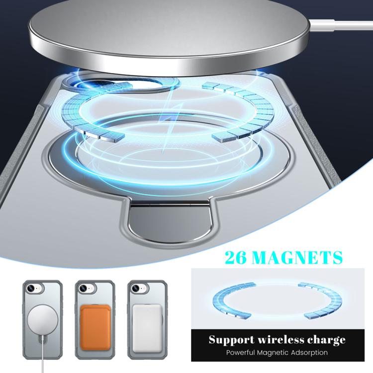 For iPhone 17e / 16e Skin Feel Magnetic Holder MagSafe Phone Case