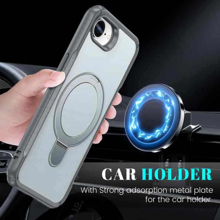 For iPhone 17e / 16e Skin Feel Magnetic Holder MagSafe Phone Case