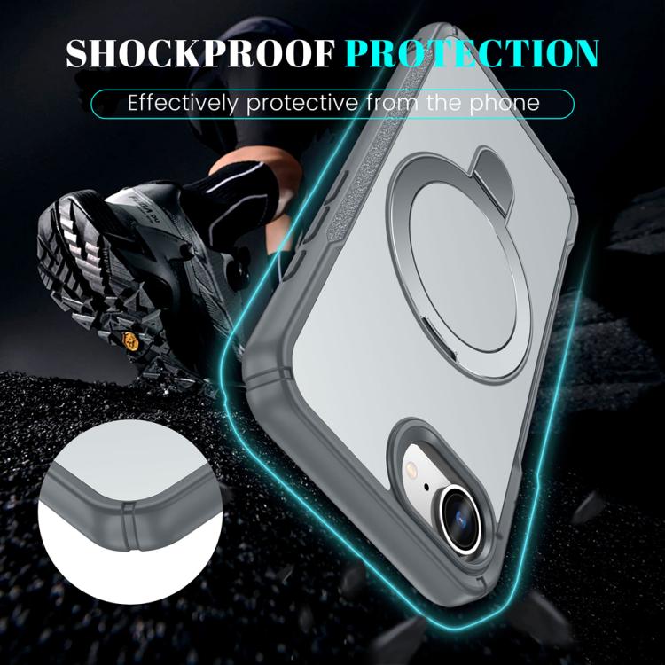 For iPhone 17e / 16e Skin Feel Magnetic Holder MagSafe Phone Case