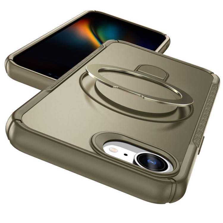For iPhone 17e / 16e Skin Feel Magnetic Holder MagSafe Phone Case