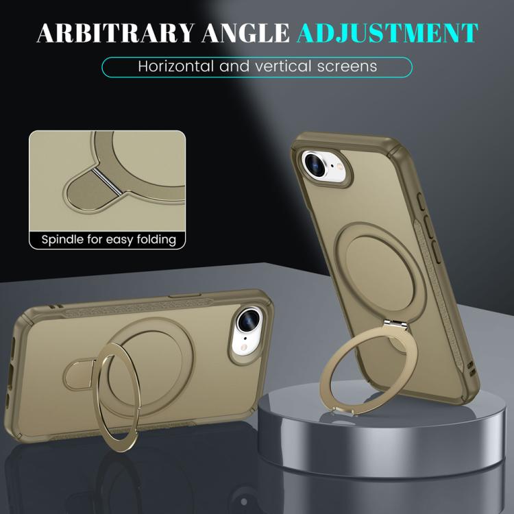 For iPhone 17e / 16e Skin Feel Magnetic Holder MagSafe Phone Case