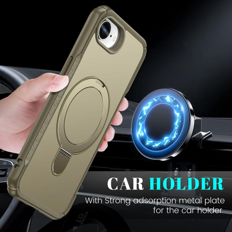 For iPhone 17e / 16e Skin Feel Magnetic Holder MagSafe Phone Case