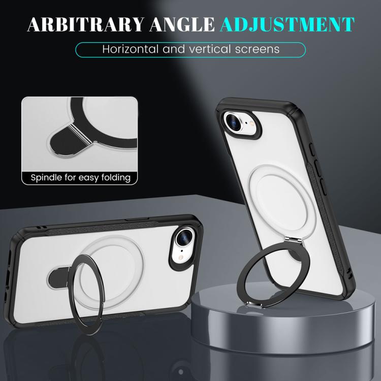 For iPhone 17e / 16e Skin Feel Magnetic Holder MagSafe Phone Case