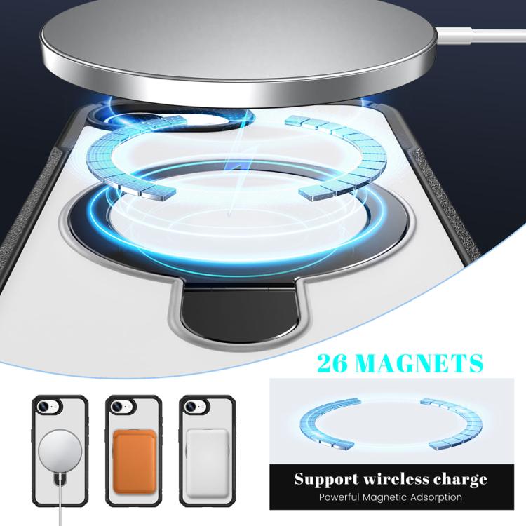 For iPhone 17e / 16e Skin Feel Magnetic Holder MagSafe Phone Case