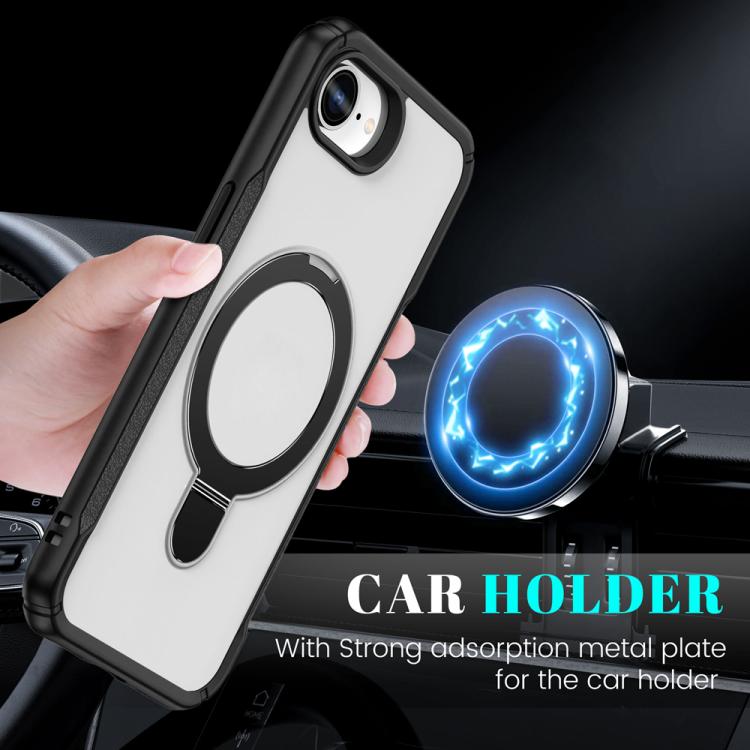For iPhone 17e / 16e Skin Feel Magnetic Holder MagSafe Phone Case