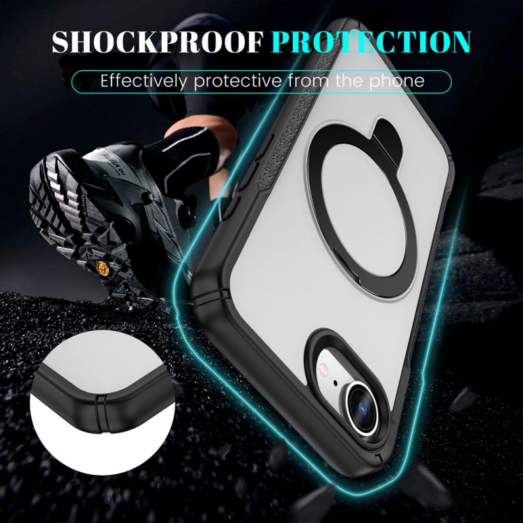 For iPhone 17e / 16e Skin Feel Magnetic Holder MagSafe Phone Case