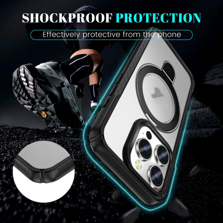 For iPhone 15 Pro Skin Feel Magnetic Holder MagSafe Phone Case