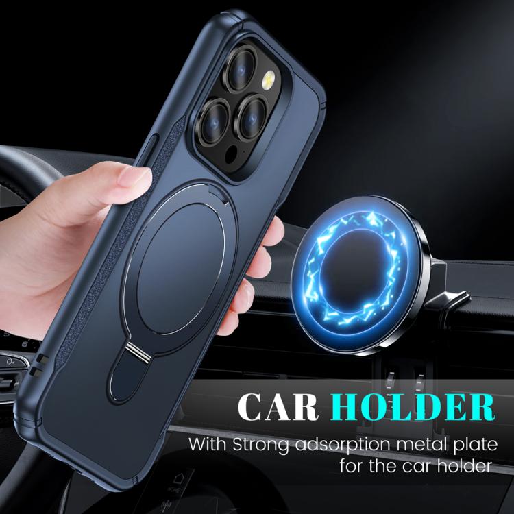 For iPhone 14 Pro Max Skin Feel Magnetic Holder MagSafe Phone Case