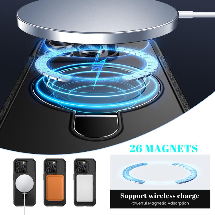 For iPhone 14 Pro Max Skin Feel Magnetic Holder MagSafe Phone Case