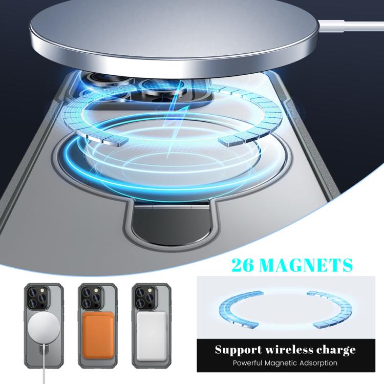 For iPhone 14 Pro Max Skin Feel Magnetic Holder MagSafe Phone Case