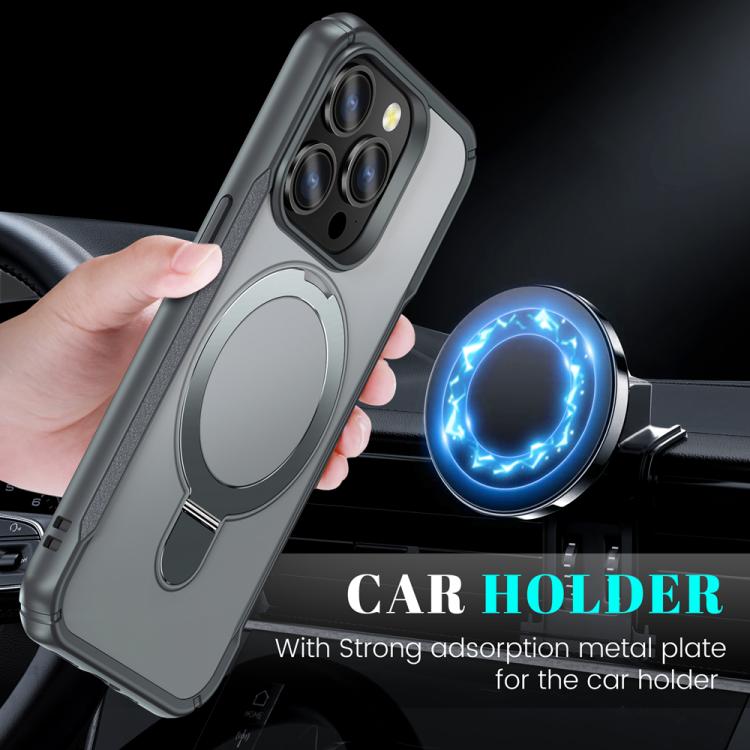 For iPhone 14 Pro Max Skin Feel Magnetic Holder MagSafe Phone Case