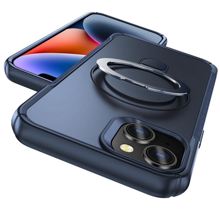 For iPhone 14 / 13 Skin Feel Magnetic Holder MagSafe Phone Case