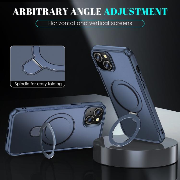 For iPhone 14 / 13 Skin Feel Magnetic Holder MagSafe Phone Case