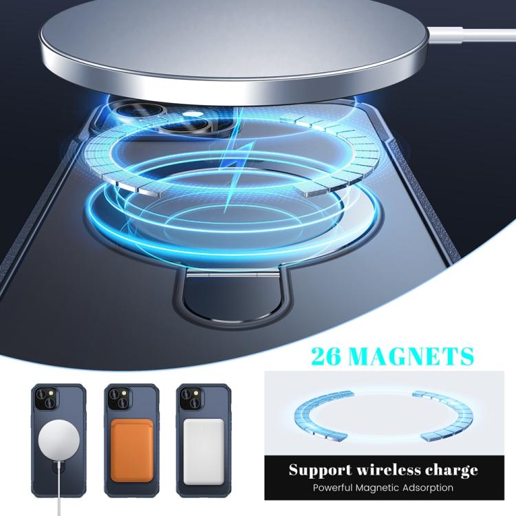 For iPhone 14 / 13 Skin Feel Magnetic Holder MagSafe Phone Case