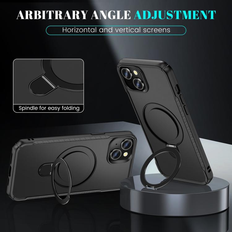 For iPhone 14 / 13 Skin Feel Magnetic Holder MagSafe Phone Case