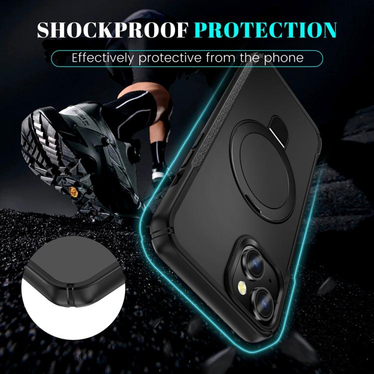 For iPhone 14 / 13 Skin Feel Magnetic Holder MagSafe Phone Case