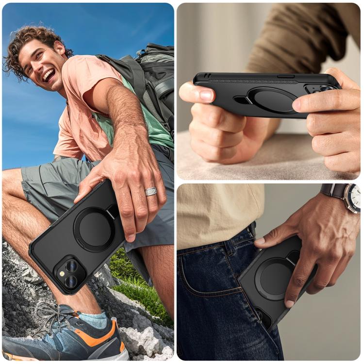 For iPhone 14 / 13 Skin Feel Magnetic Holder MagSafe Phone Case