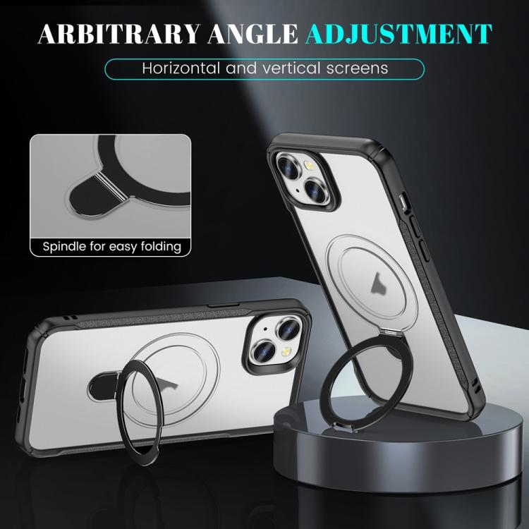 For iPhone 14 / 13 Skin Feel Magnetic Holder MagSafe Phone Case