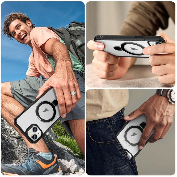 For iPhone 14 / 13 Skin Feel Magnetic Holder MagSafe Phone Case