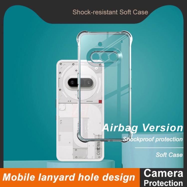 For Nothing Phone 3a imak Shockproof Airbag TPU Phone Case - Transparent