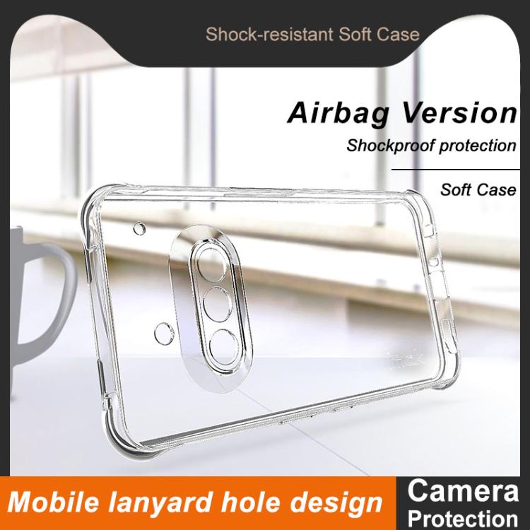For Nothing Phone 3a imak Shockproof Airbag TPU Phone Case - Transparent