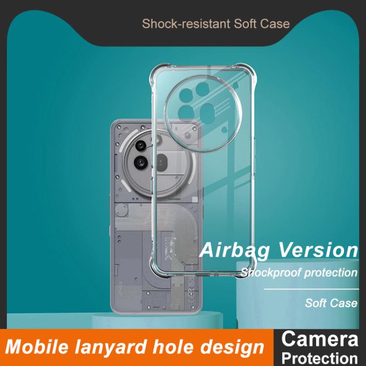 For Nothing Phone 3a Pro imak Shockproof Airbag TPU Phone Case - Transparent