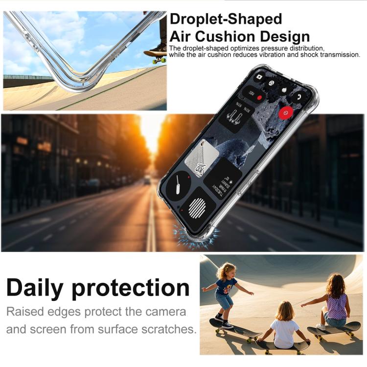 For Nothing Phone 3a Lite imak Shockproof Airbag TPU Phone Case - Transparent