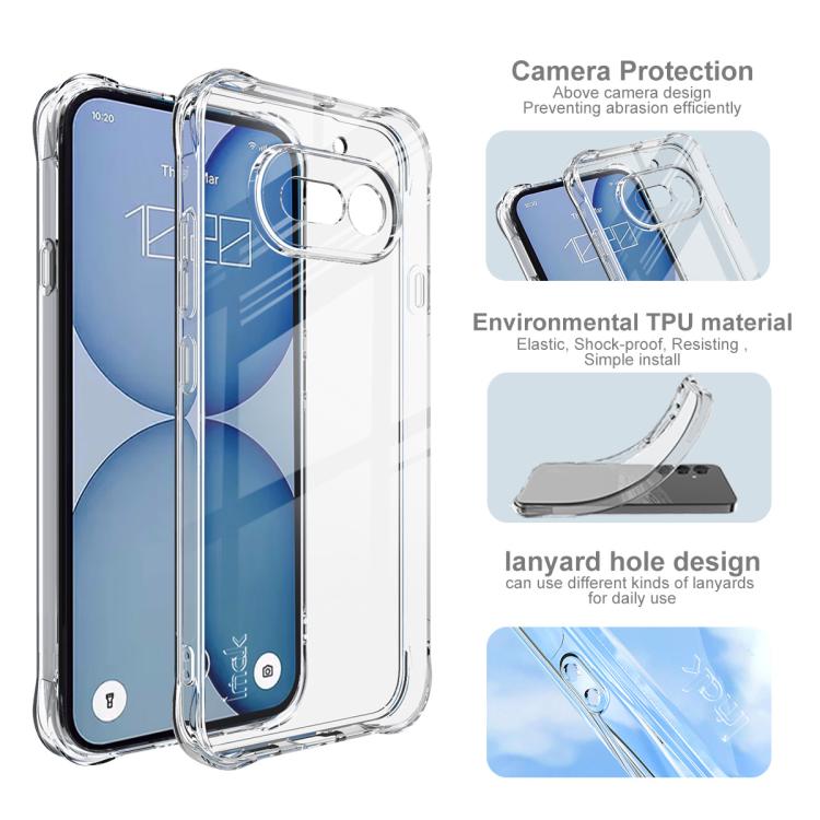 For Nothing Phone 4a imak Shockproof Airbag TPU Phone Case - Transparent