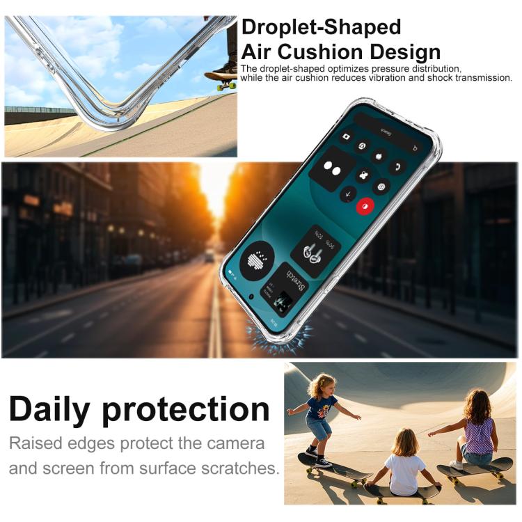 For Nothing Phone 4a Pro imak Shockproof Airbag TPU Phone Case - Transparent