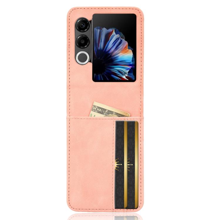 For ZTE nubia Flip2 Skin-feeling Half-split External Card Slot Folding Phone Case