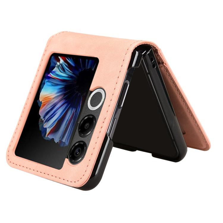 For ZTE nubia Flip2 Skin-feeling Half-split External Card Slot Folding Phone Case